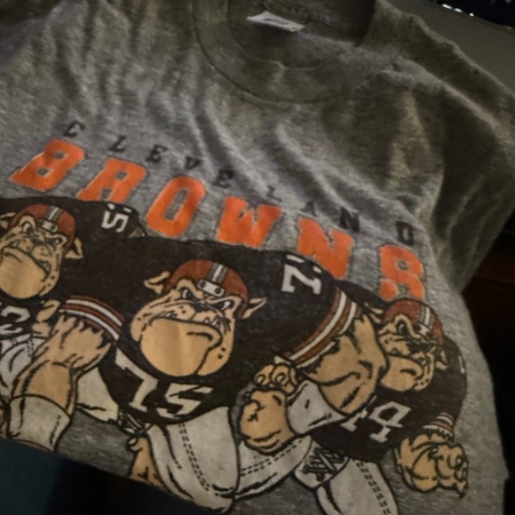 Cleveland Browns Vintage Single Stitch Graphic T-Shirt - Gray - Picture 3 of 10